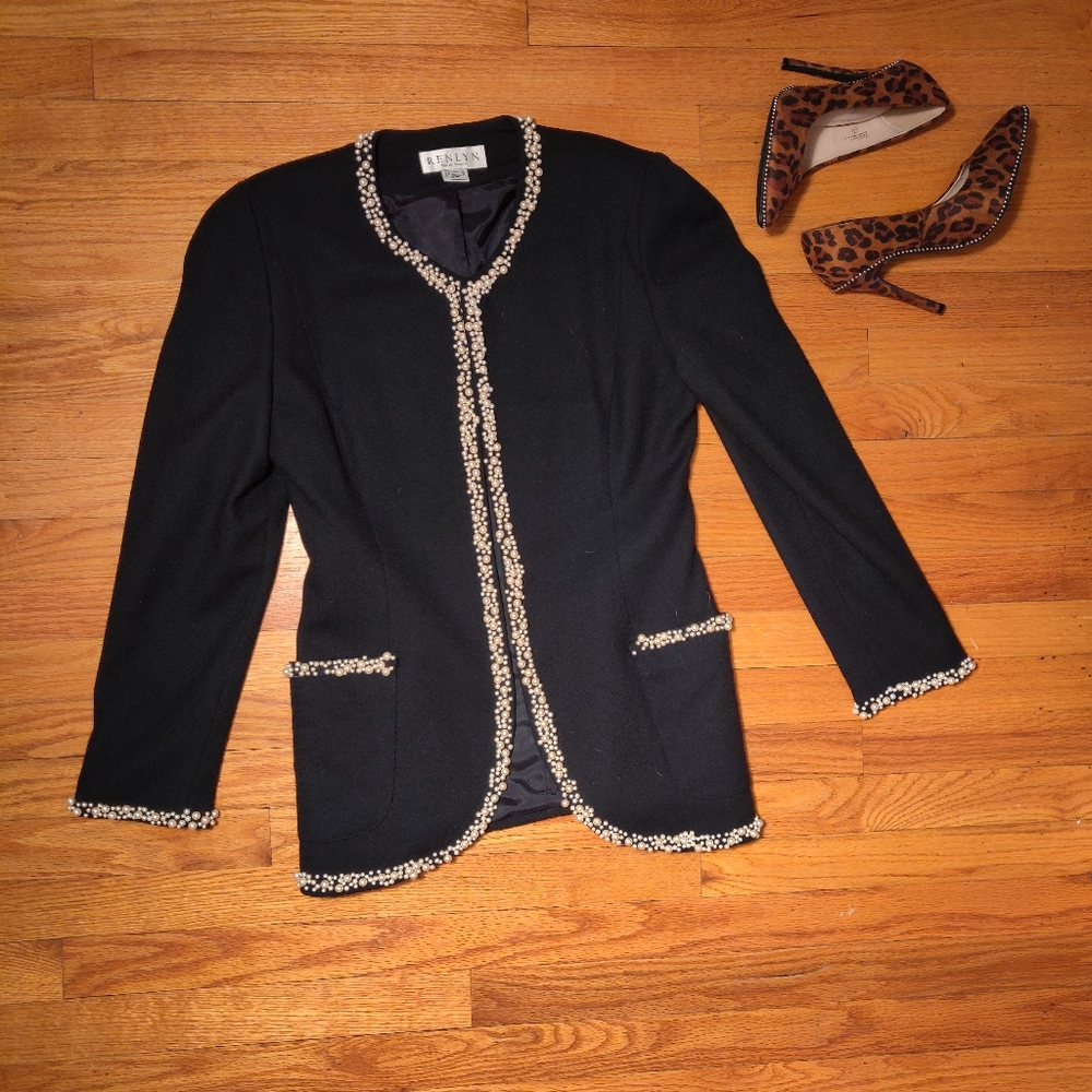 Pearl Trim Blazer
